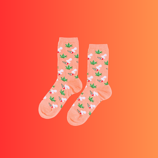 Flowers Crew Socks